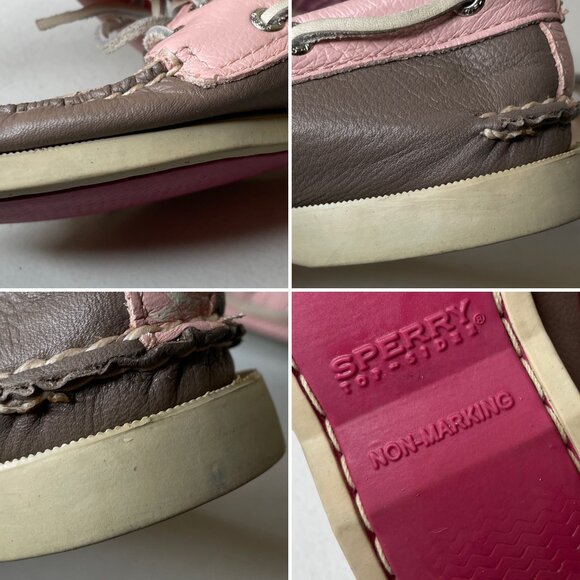 Sperry Top-Sider Tan Pink Authentic Original Boat Shoe Sneaker Size 5.5 - Picture 11 of 16